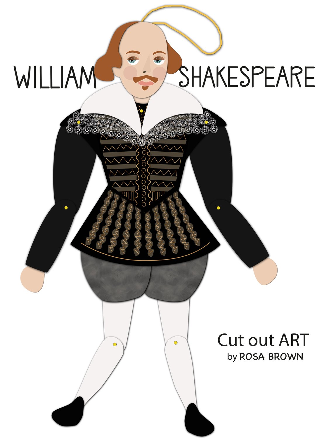 Flontiere/Rosa Brown Shakespeare Articulated Puppet