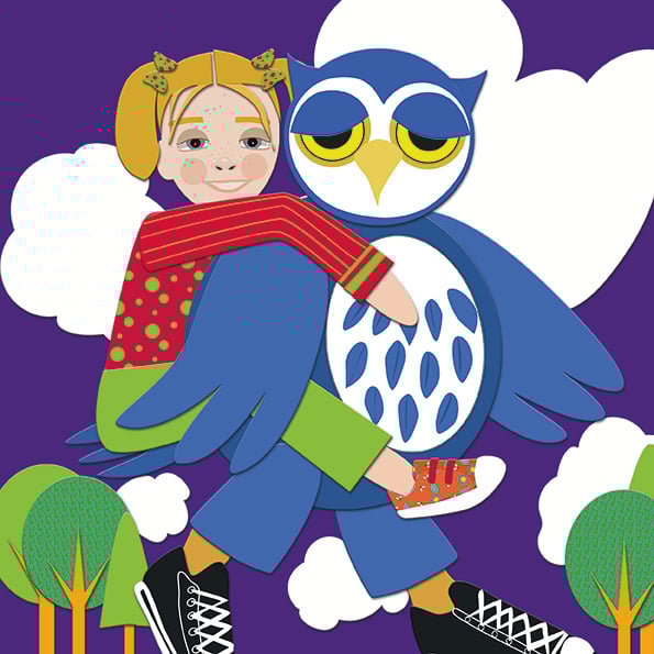 Flontiere/Rosa Brown Illustration for a Children’s book “Oscar The Owl” Client: Sue Flint Author