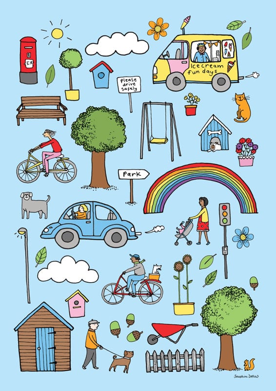 Josephine Dellow Outdoor Icons Children’s Print