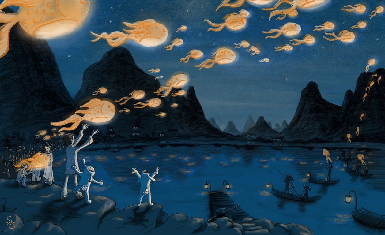 Shanarama alias Shana Nieberg-Suschitzky Pg6 ShanaNSs Mid Autumn Festival illustration 4 Port 2apr24