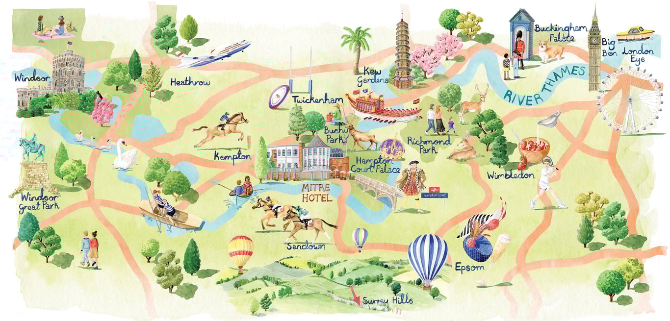 Laura Hallett Mitre Hotel Hampton Court Map