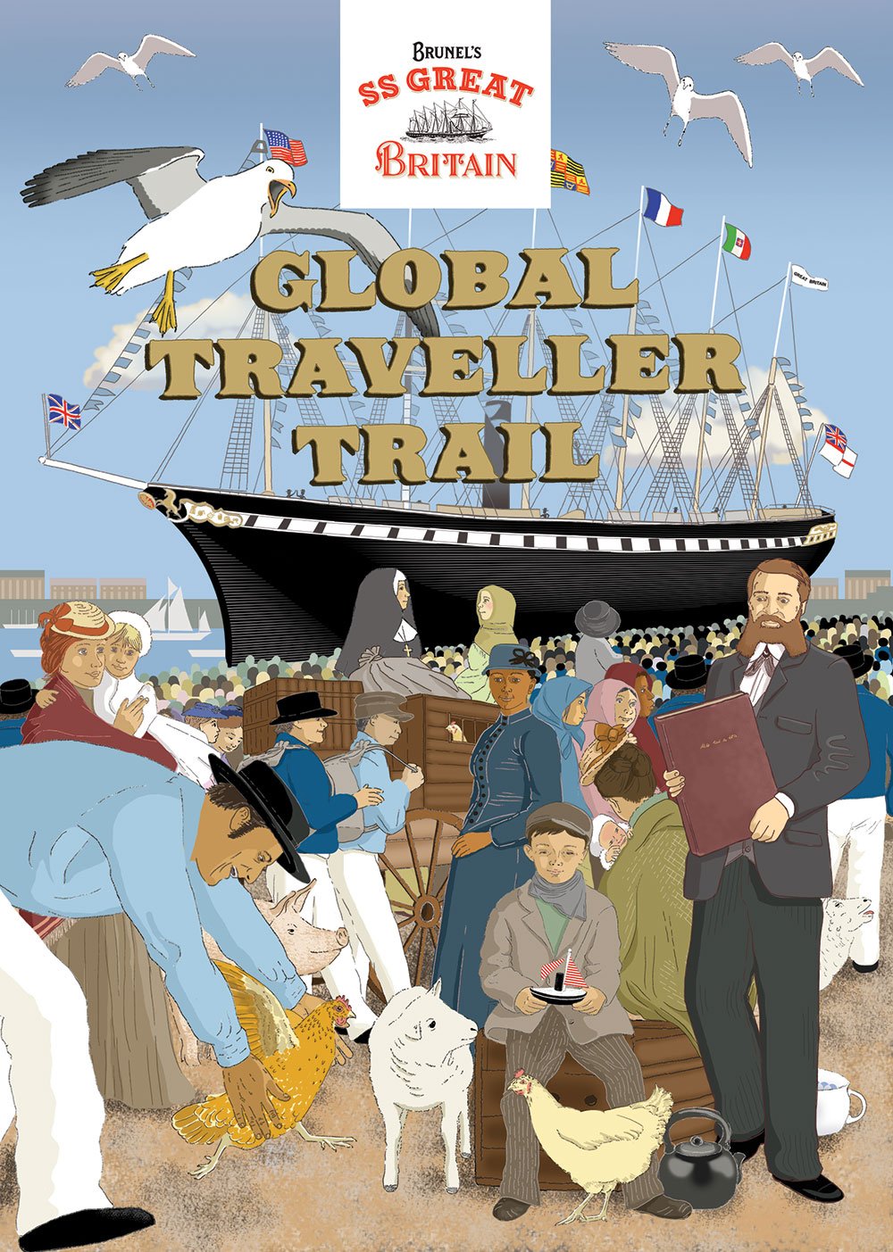 Sally Barnett (INKYMOTES) Global Traveller Trail – booklet cover design