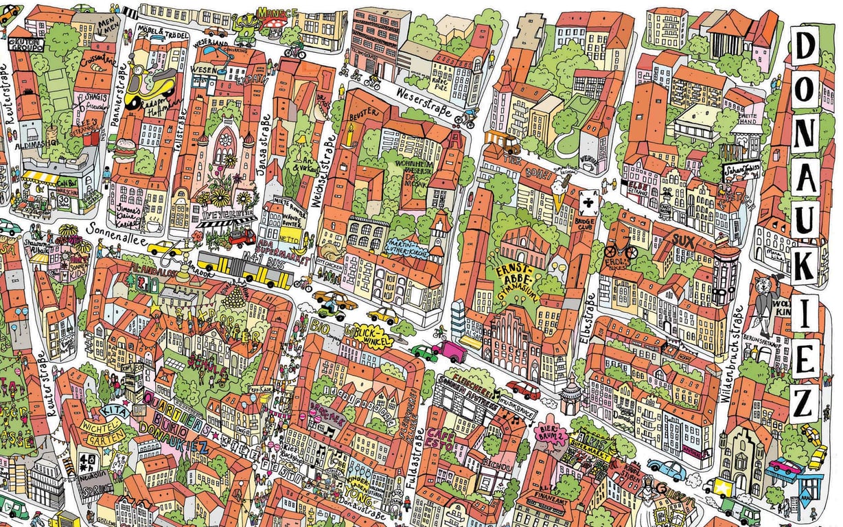 Katherine Kannon Neighbourhood map for Quartiersmanagement Donaustrasse-Nord, Berlin