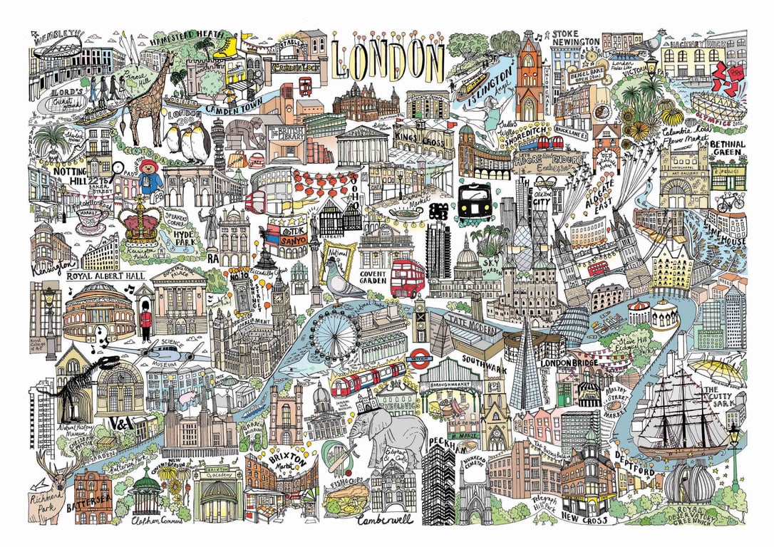 Katherine Kannon Personal project – Illustrated map of London