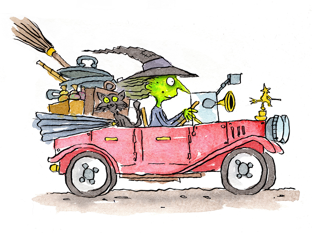 Rob Page B.A (hons) Design, M.A Illustration Witch On The Go!