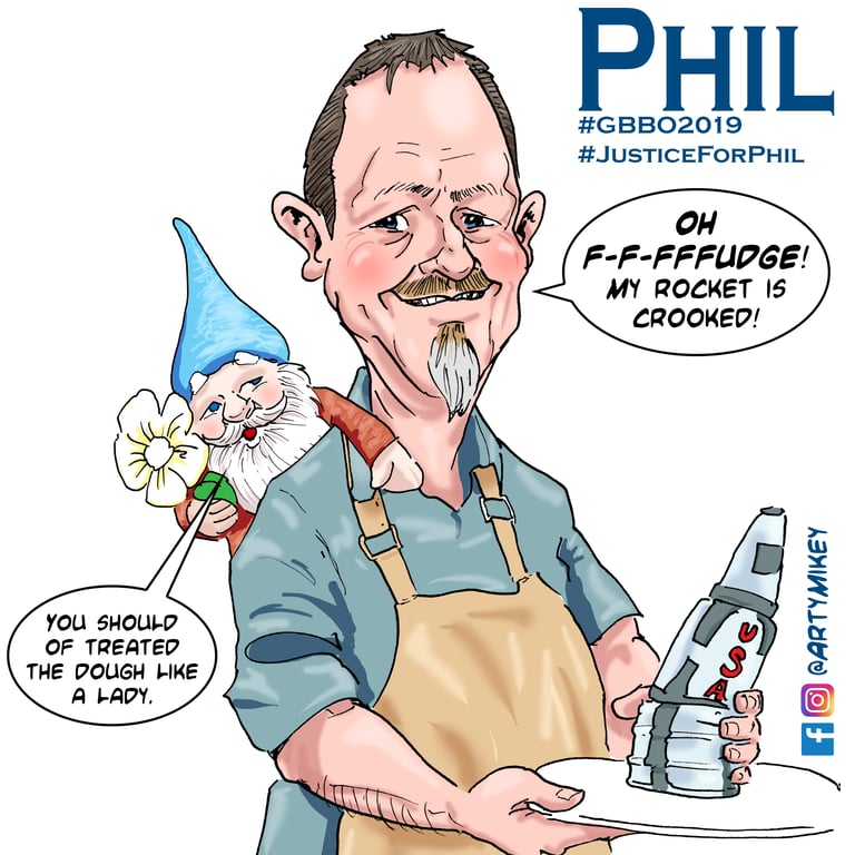 Arty Mikey Phil Great British Bake Off 2019