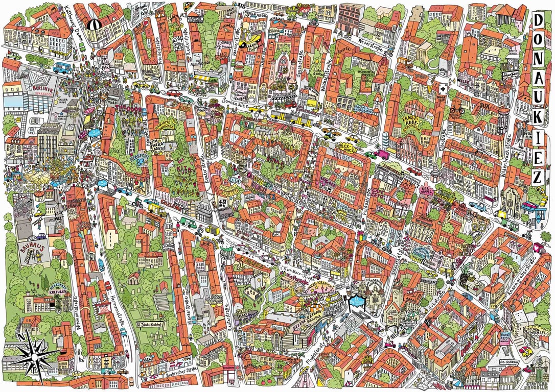 Katherine Kannon Neighbourhood map for Quartiersmanagement Donaustrasse-Nord