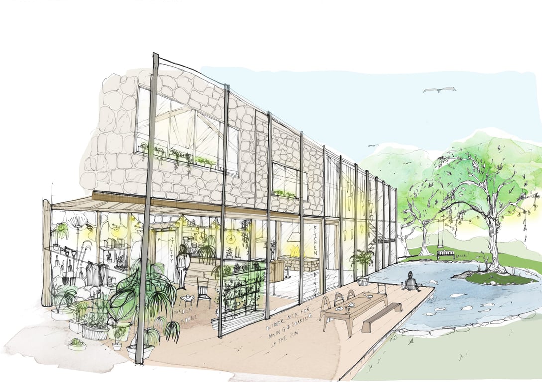 Katherine Kannon Tyte Tap- Exterior sketch