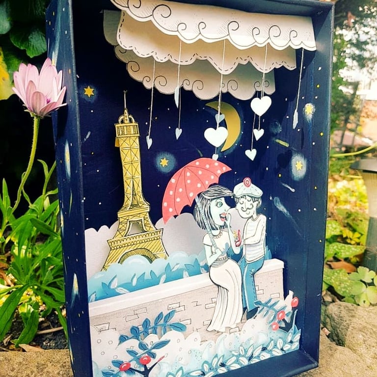 'Valentine's' Curated by AOI Staff Love in Paris Diorama