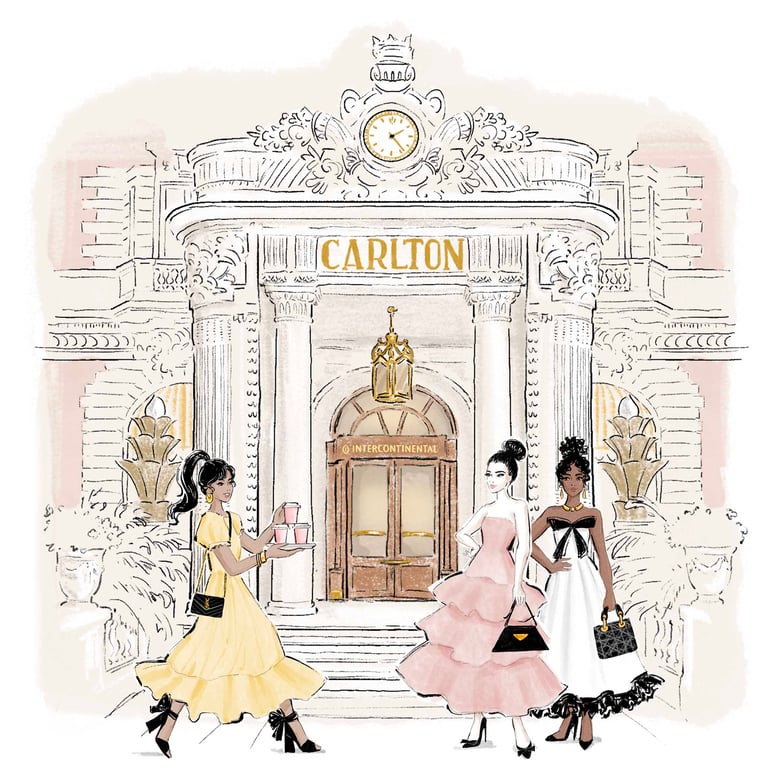 Anna Wijnands Carlton Hotel Cannes fashion illustration