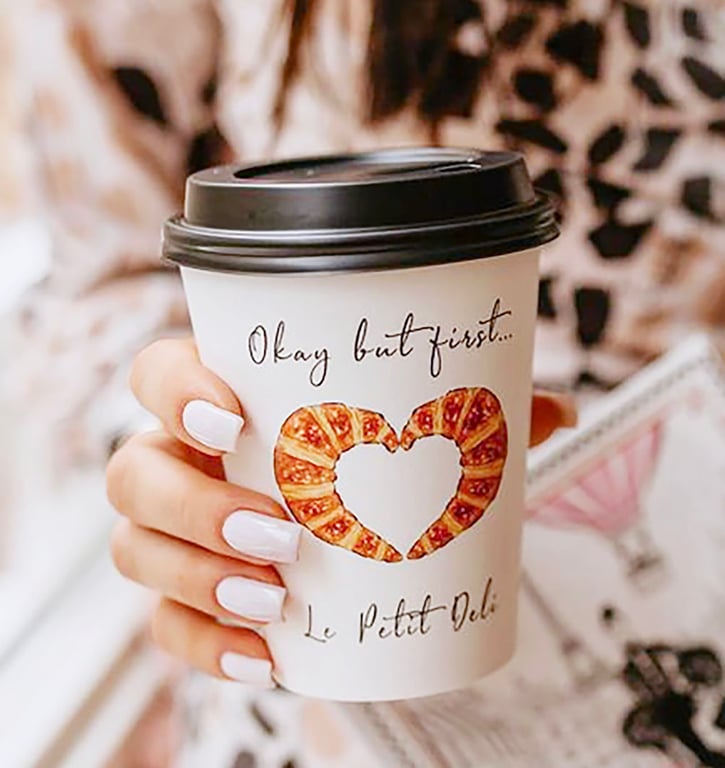 Anna Wijnands Takeaway cup with croissant illustration