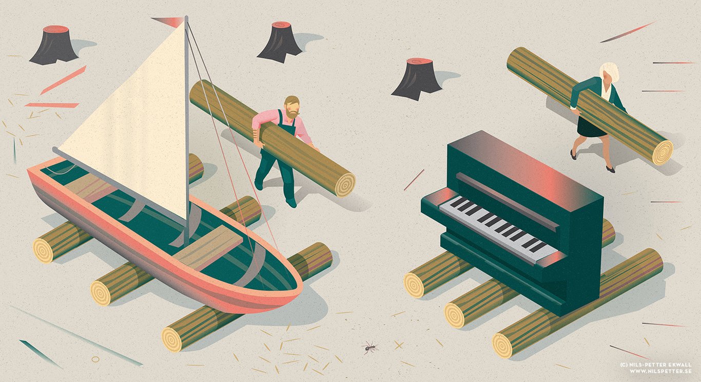 Nils-Petter Ekwall The Swedish Teacher’s Union – illustration for article about cooperation at school