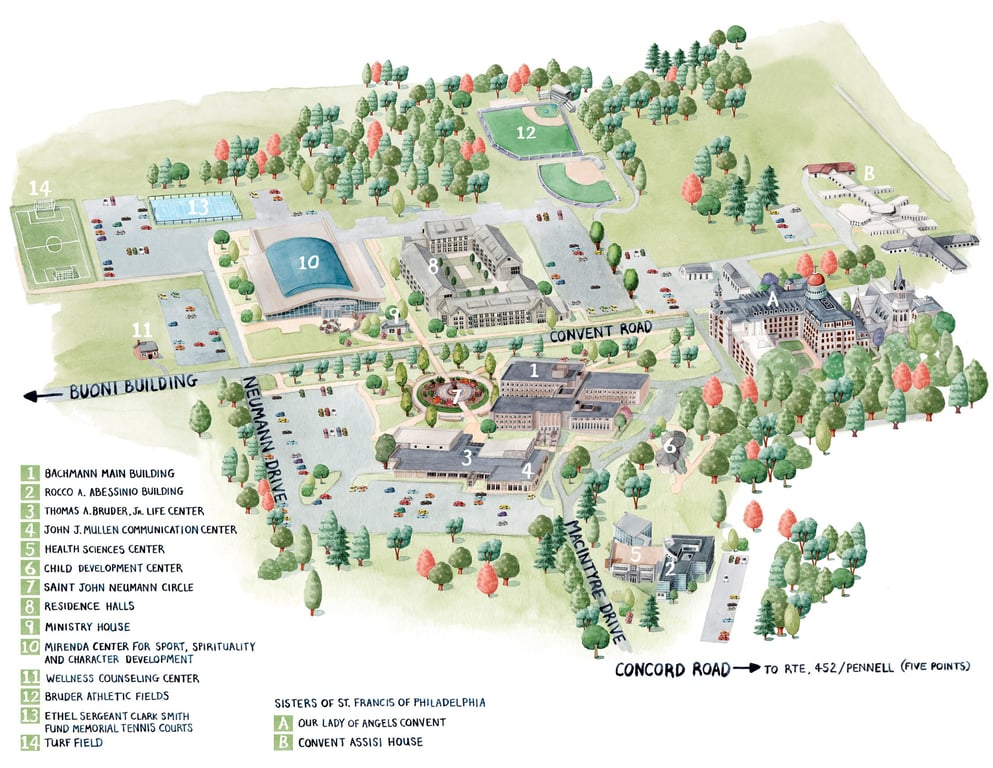 Laura Hallett Site Map for Neumann University