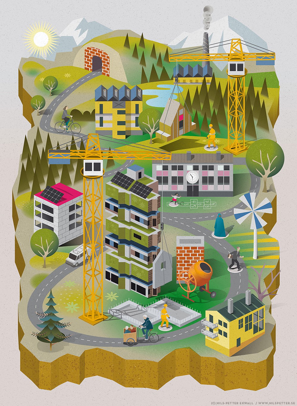 Nils-Petter Ekwall JM – housing and residential development in Scandinavia – annual business illustration