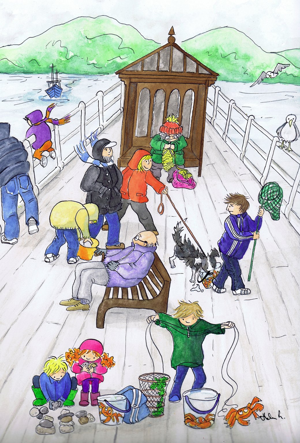 Helen Robinson/Jaminosh Designs Crab fishing day