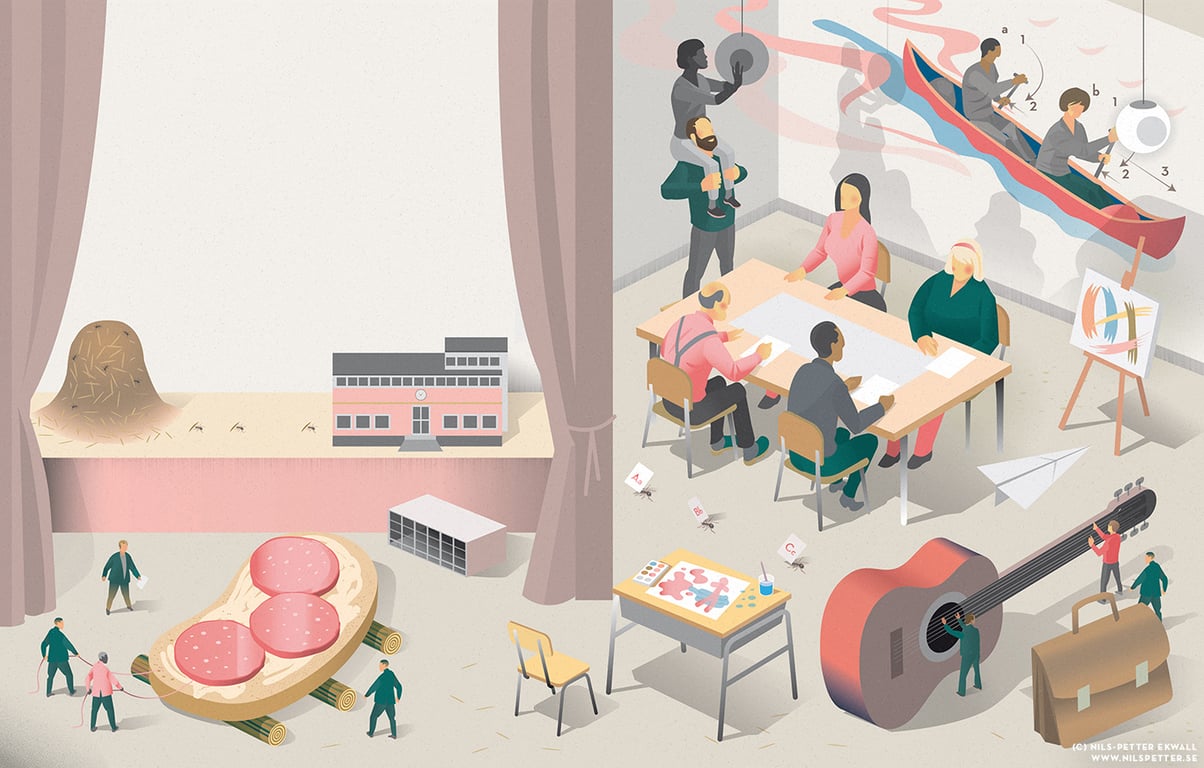 Nils-Petter Ekwall The Swedish Teacher’s Union – illustration for article about cooperation at school