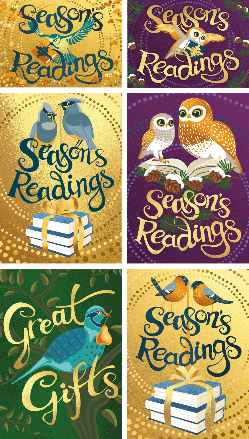 Kathryn Rosa Miller Waterstones Christmas 2019 poster suite