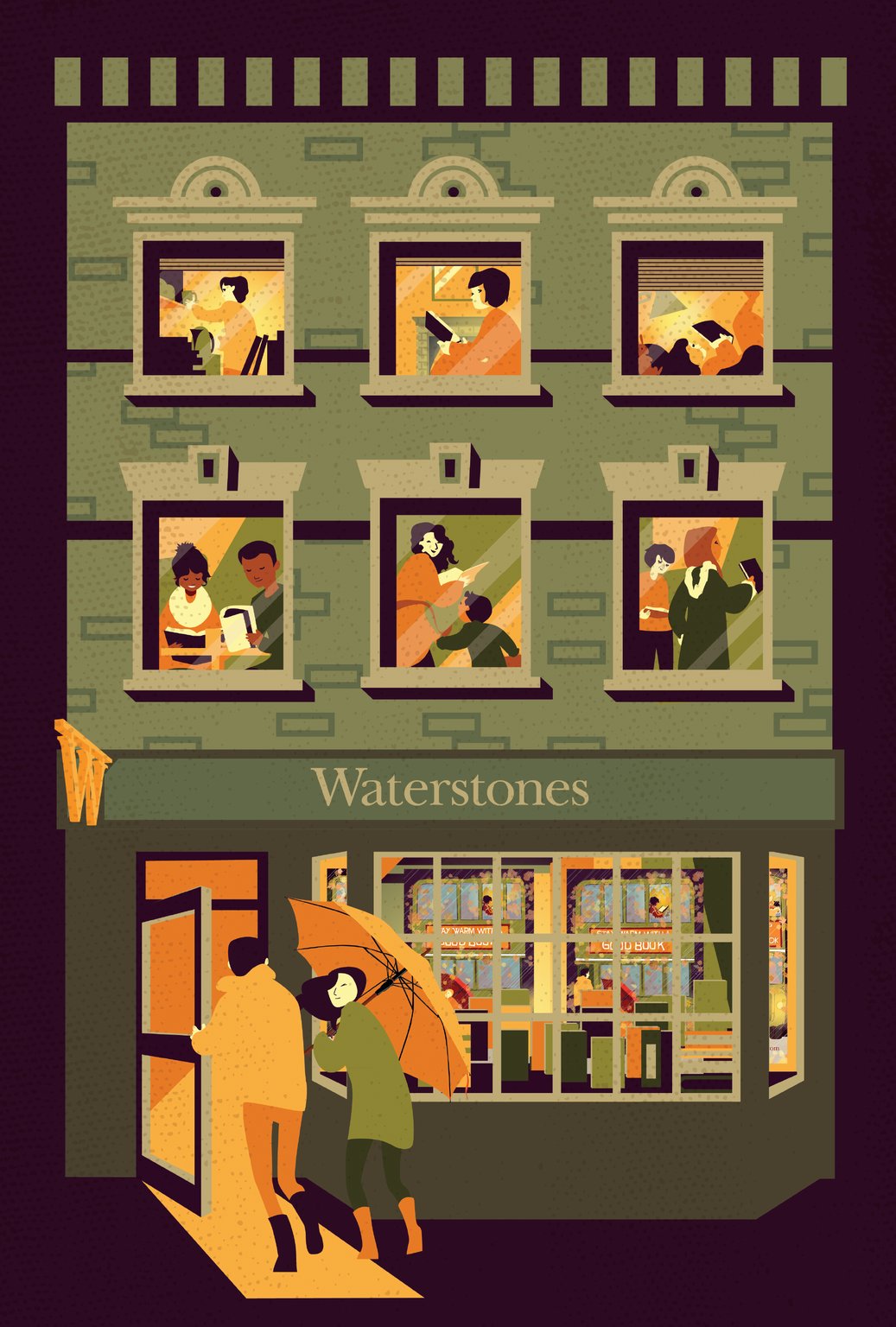 Kathryn Rosa Miller Waterstones shopfront for Gift Card range