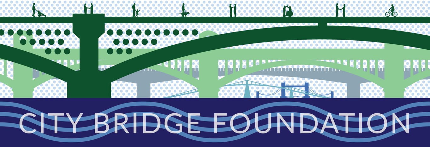 Alexandra Woods branded mug design for City Bridge Foundation ALEXANDRA WOODS
