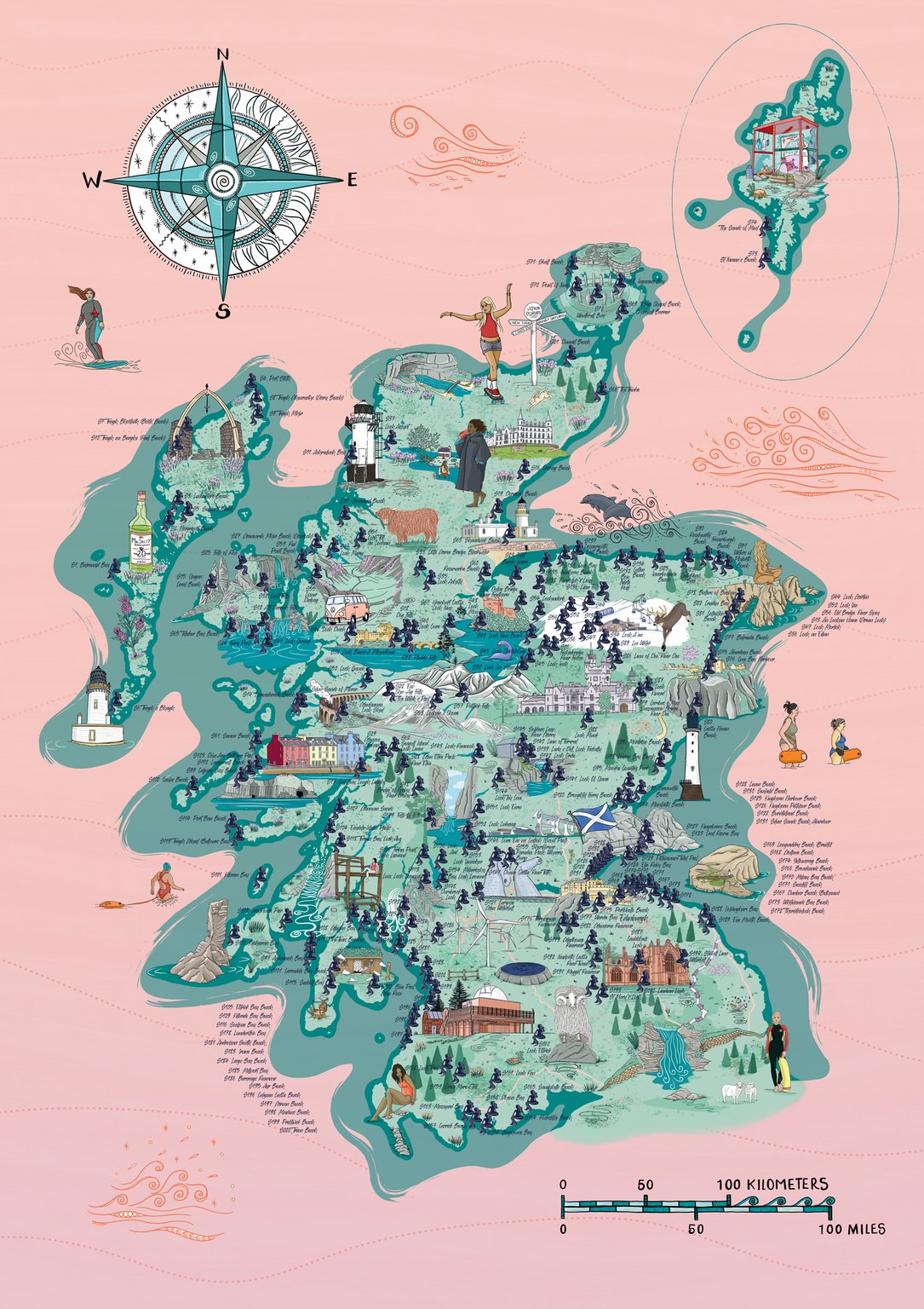 Jacquie O'Neill Swim Map Of Scotland – Salty Sea Sisters
