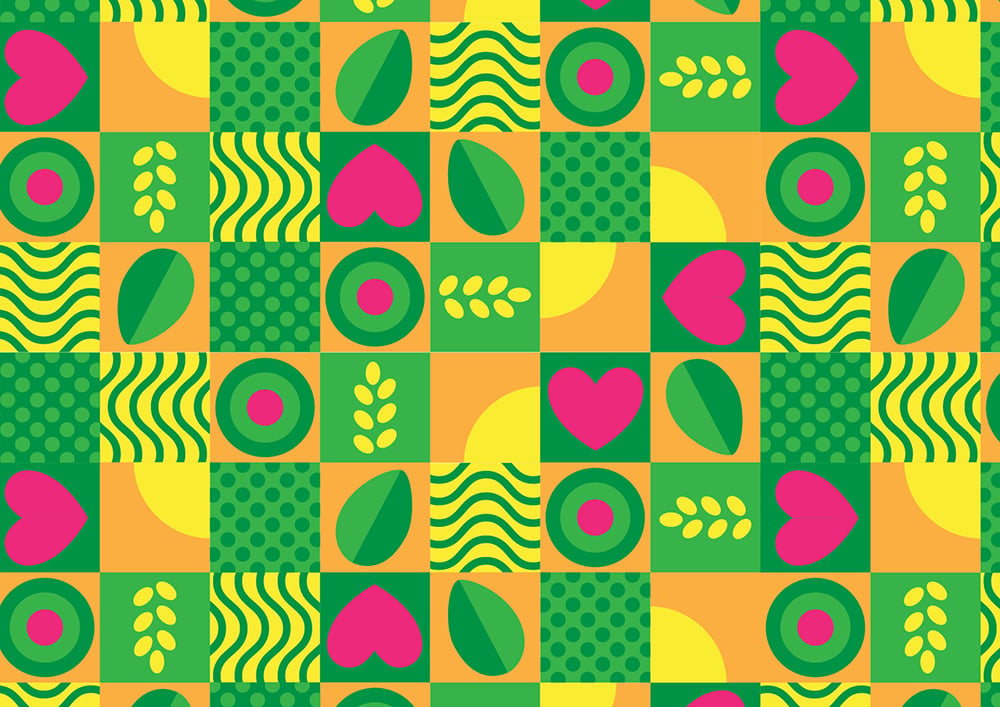 Alexandra Woods pattern design for cereal bar packaging