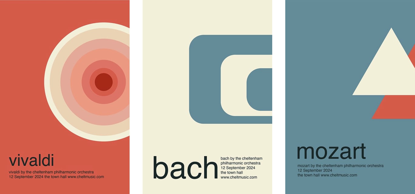 Alexandra Woods poster designs for orchestral concerts ALEXANDRA WOODS