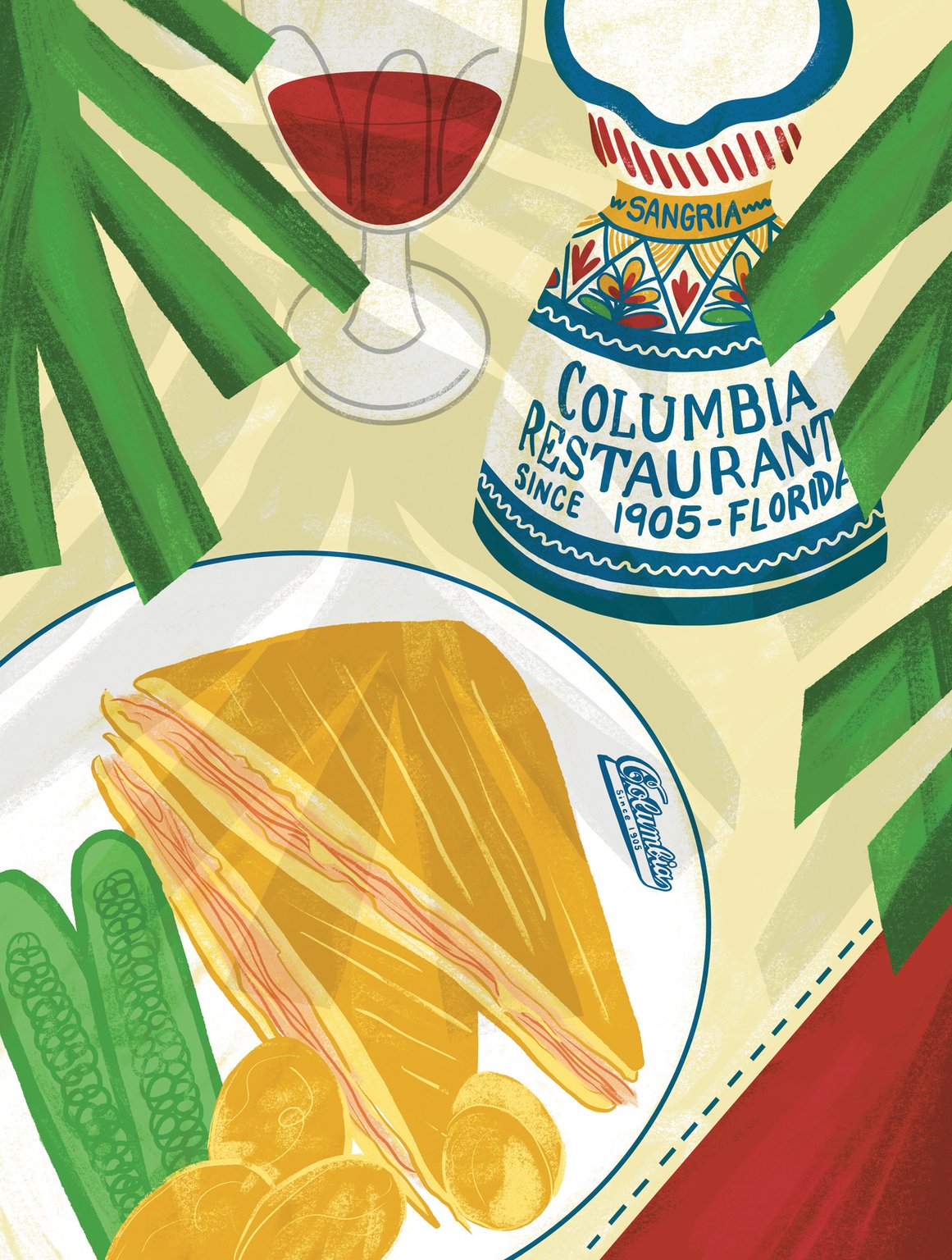 Dave Bain Internal illustration for a book about global sandwich culture