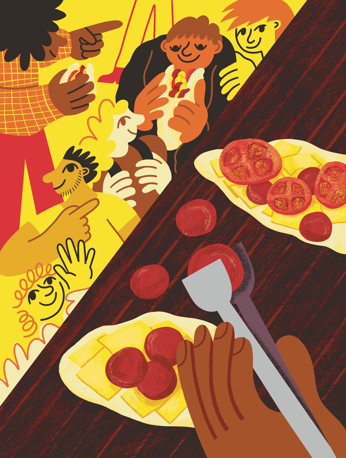 Dave Bain Internal illustration for a book about global sandwich culture