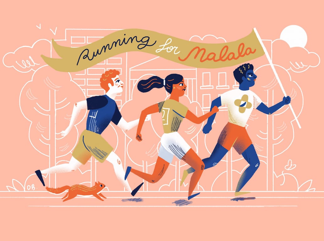 Olivia Boutrou Malala fundraising social media banner