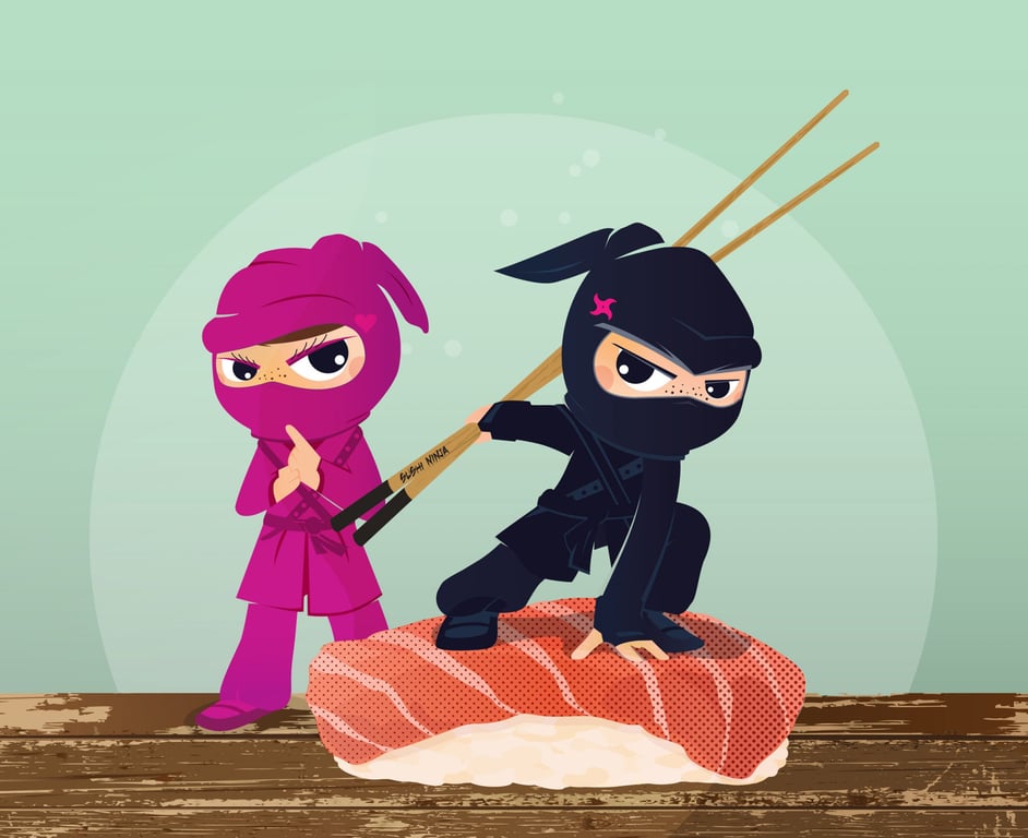 Heike Jane Zimmermann Sushi Ninjas Mascots