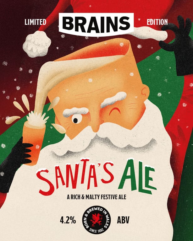 TS Wolfe Illustration Santa’s Ale Label