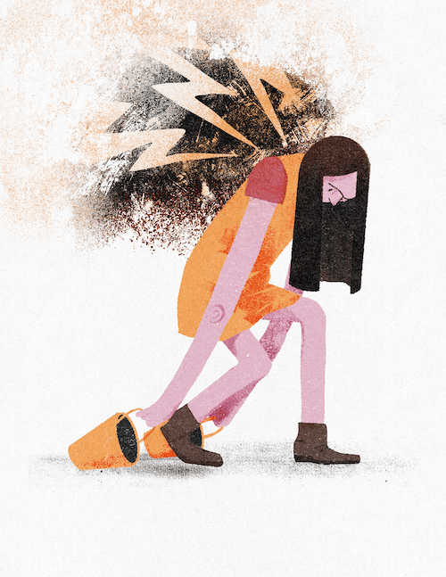TS Wolfe Illustration Fibromyalgia Buckets