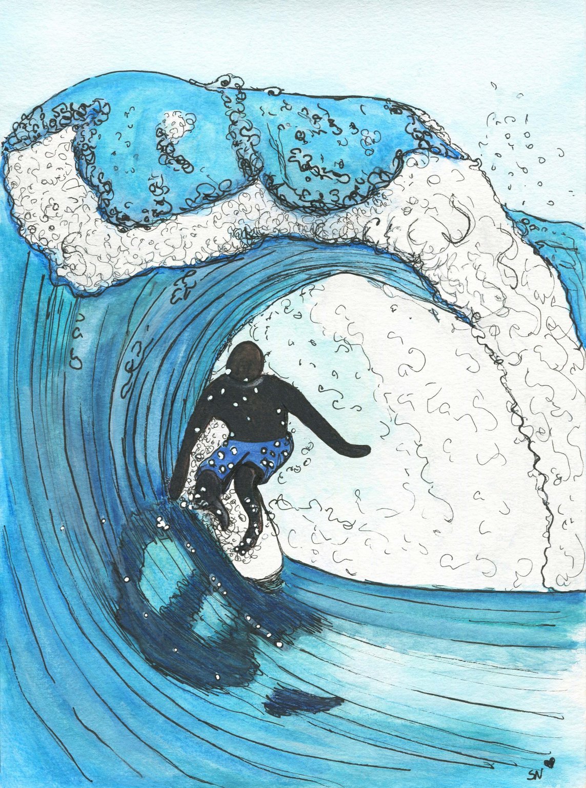 Sara Neves Surfing