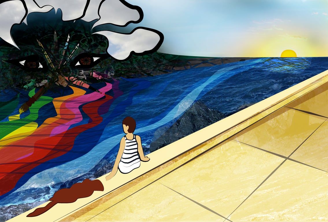 Barbara Vasic EDITORIAL ILLUSTRATION STORY OF ME 1 COLOUR no bleed