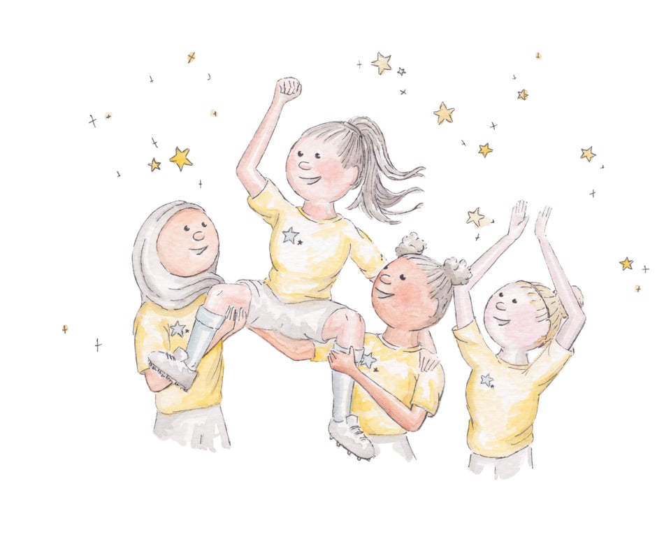 Rebecca Sabene (Sebecca Ltd) ‘We rise by lifting others’ – An illustration from the book ‘ Reach for the Stars’ Dear Girl’