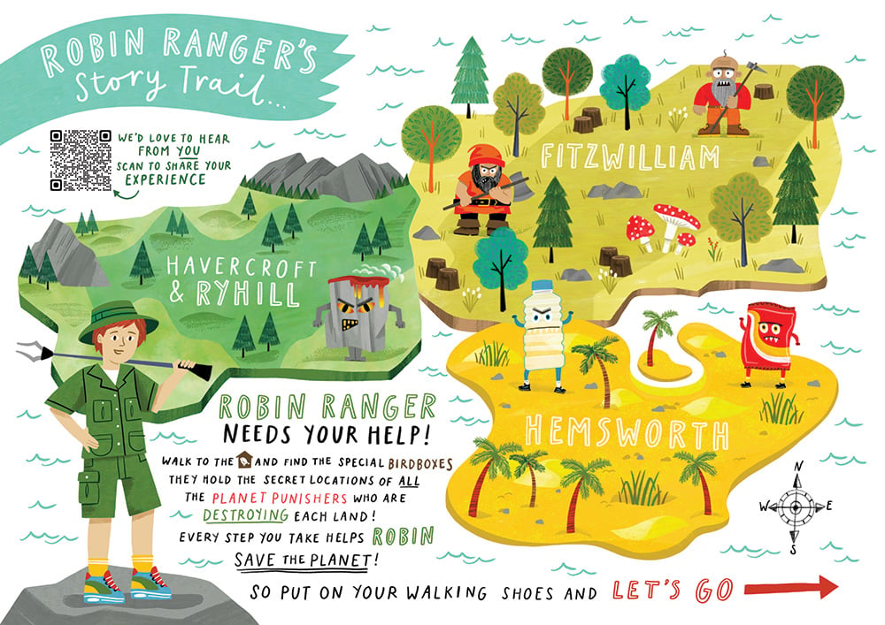 Illustrated by Liz Kay Story Trail Map