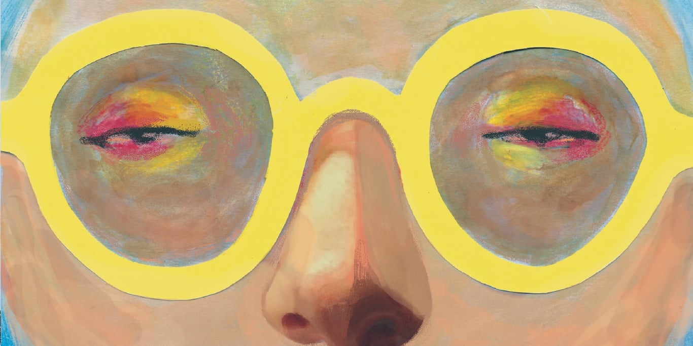Danielle Rhoda The man with yellow glasses