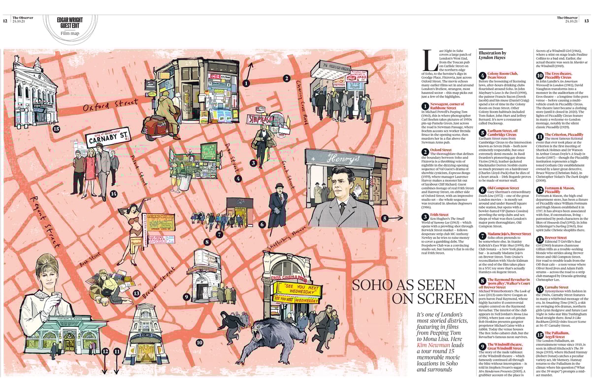 Lyndon Hayes Observer New Review Soho map