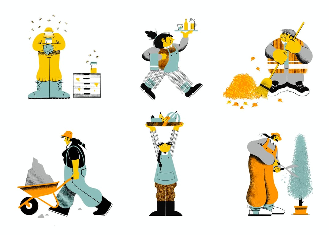 Pablo Caracol Worker spots / Personal work