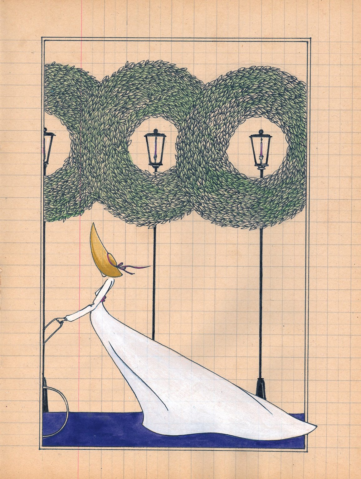Gail Gosschalk Illustration La Dame aux Plumes