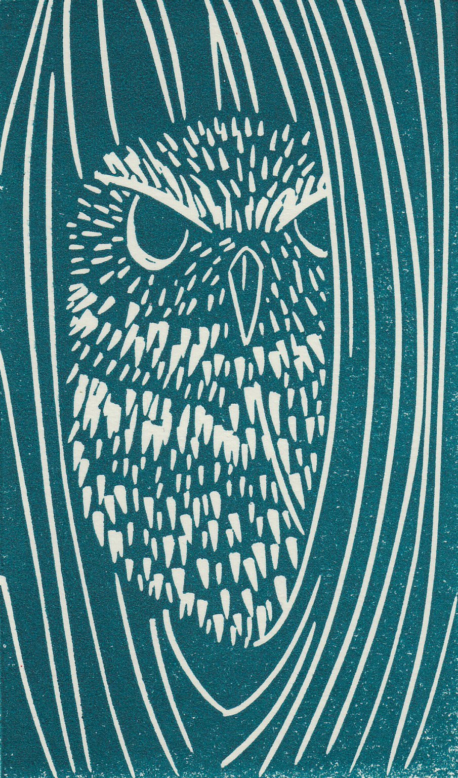 Michelle Hughes Design Little Owl linocut print