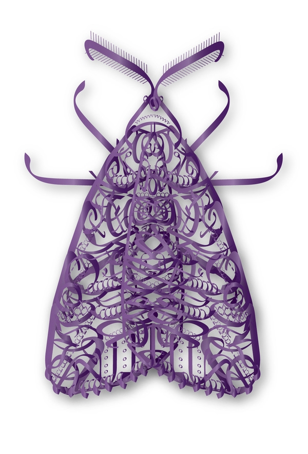 Xavier Segers Typographic moth