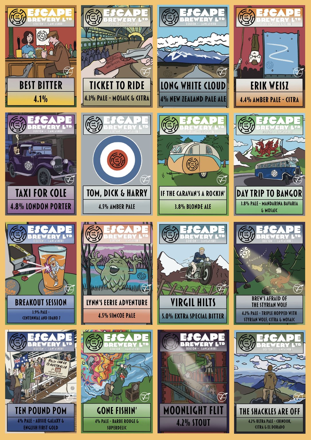 Pick-Art Escape Brewery Pump Clips montage