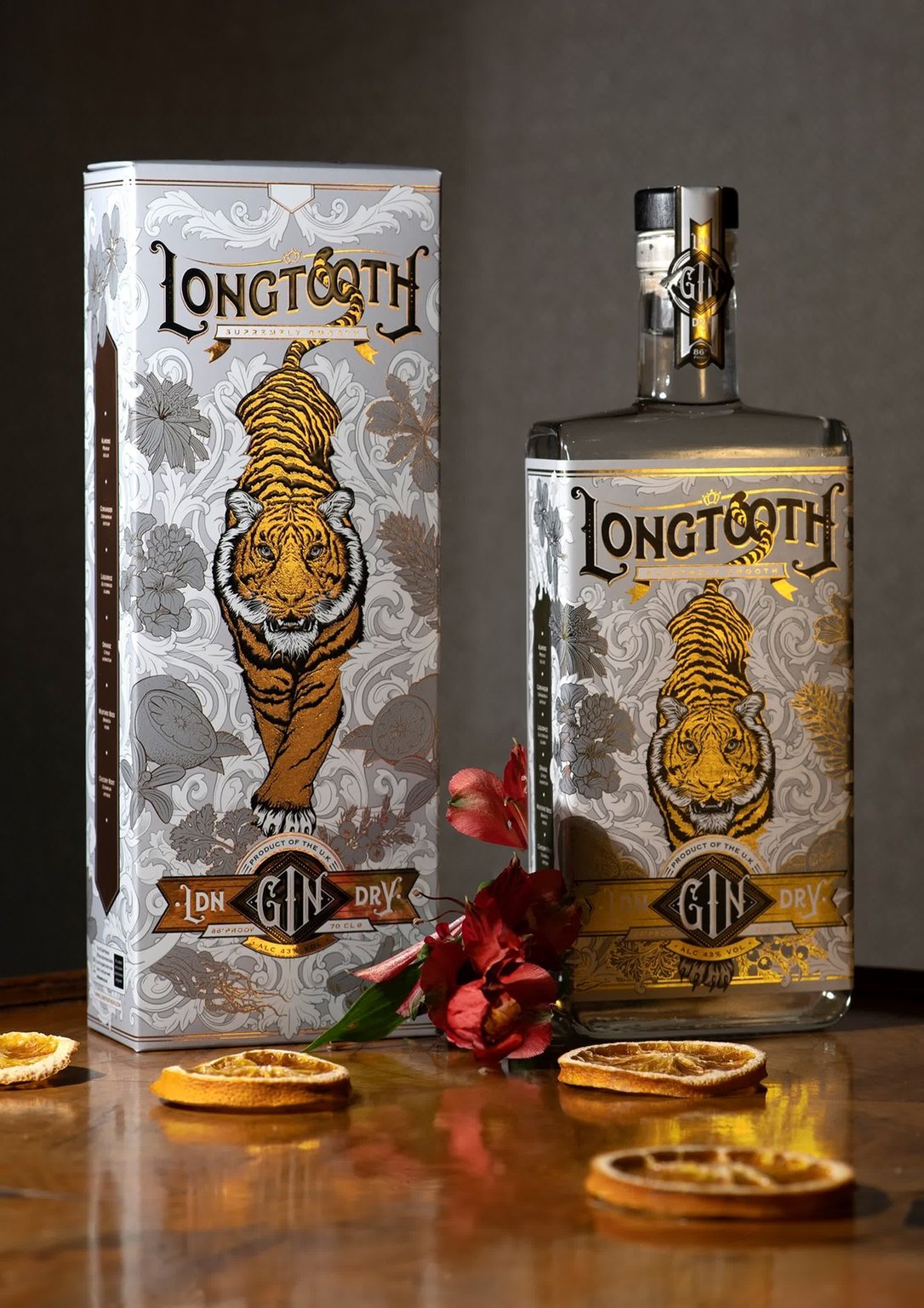 Greg Coulton Longtooth gin packaging