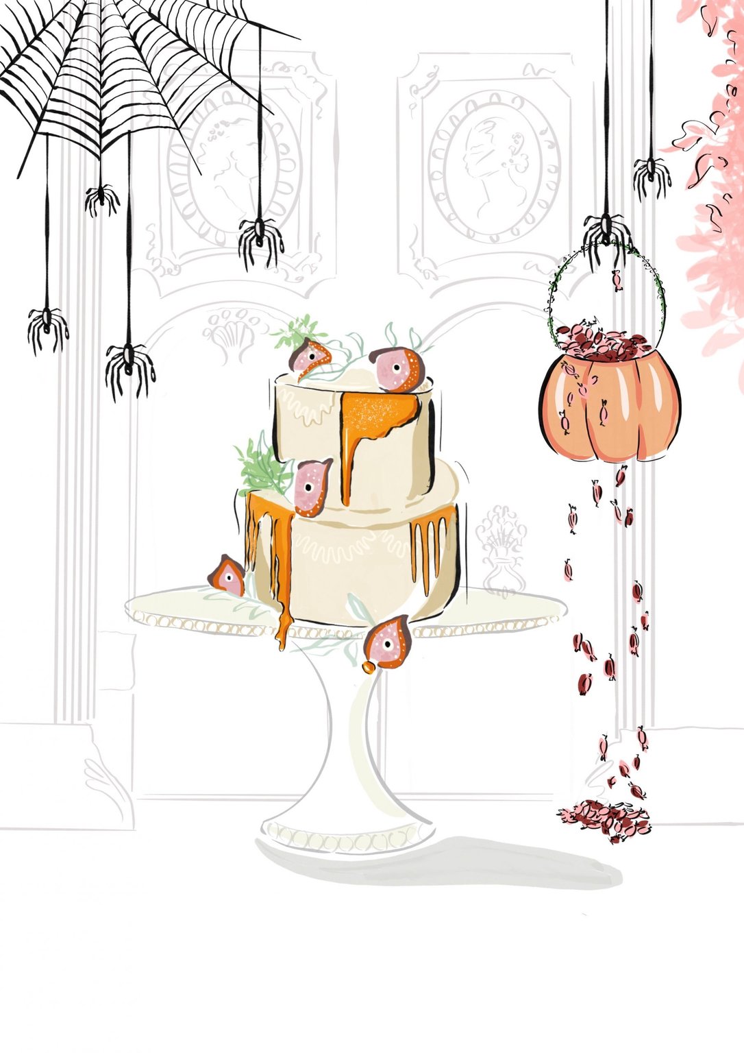 Jasmine Germaine Lily Vanili Halloween Cake