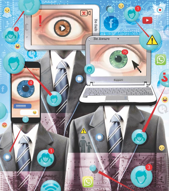 Paul Bateman Social Media Danger – Editorial Education School Lifestyle Technology Social Media