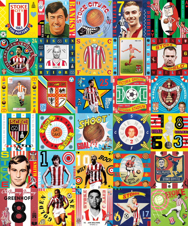 Paul Bateman Stoke City Football Club – Wall Art Sport Soccer History Pop Art