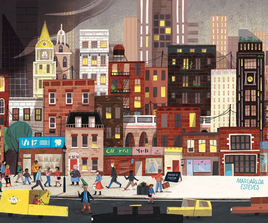 Margarida Esteves A city scene from the book A cidade e a serra
