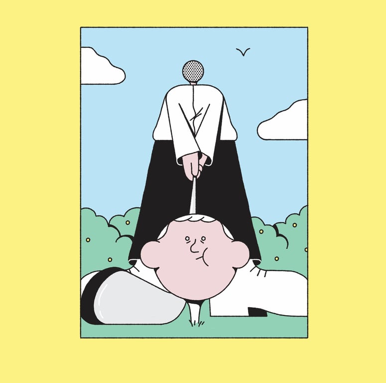 Brilliant Artists George(s) Golf Editorial for Les Echos