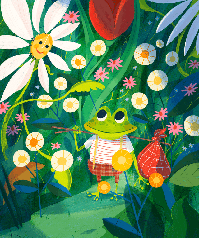 Margarida Esteves A frog talks to a daisy
